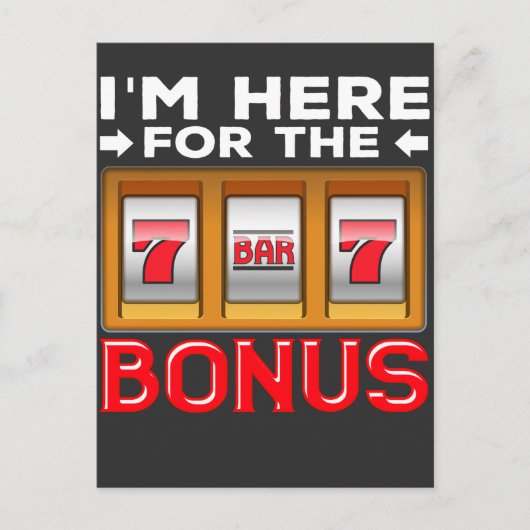 Spielautomat Gambling Funny Casino Fan Postkarte (Vorderseite)