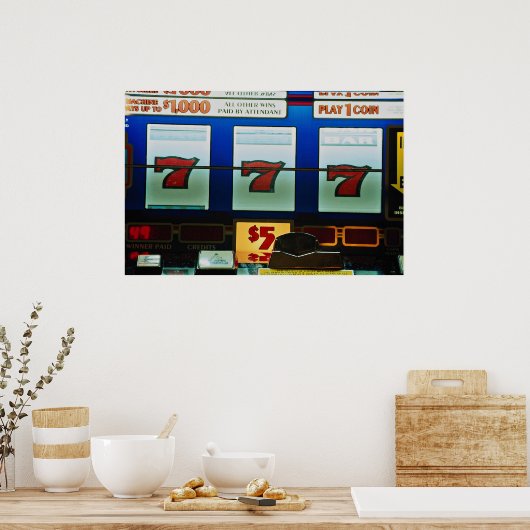 Spielautomat im Kasino Poster (Küche)