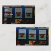 Spielautomat in einem Kasino Visitenkarte (Vorne/Hinten)