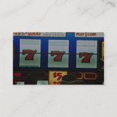 Spielautomat in einem Kasino Visitenkarte (Rückseite)