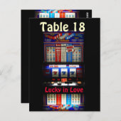 Spielautomat Tischnummer Casino Lucky in der Liebe (Vorne/Hinten)
