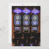 Spielautomaten Casino Geburtstagsparty Einladung (Rückseite)