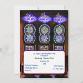 Spielautomaten Casino Geburtstagsparty Einladung (Vorderseite)