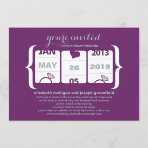 Spielautomaten-Hochzeitseinladung Einladung