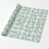 Spielbares Cat Pattern-Design Geschenkpapier (Ungerollt)
