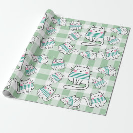 Spielbares Cat Pattern-Design Geschenkpapier