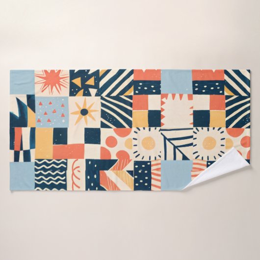 Spielbares geometrisches Muster Badehandtuch (Badehandtuch)