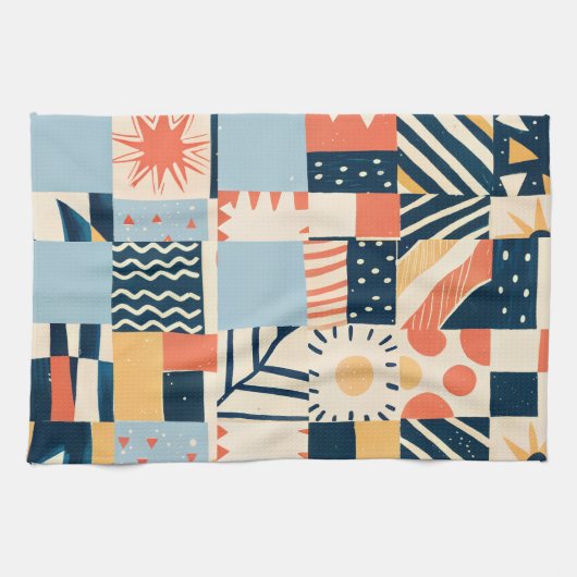Spielbares geometrisches Muster Geschirrtuch (Horizontal)