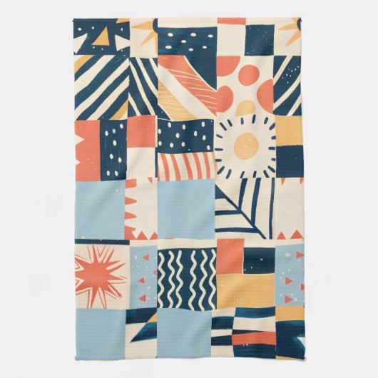 Spielbares geometrisches Muster Geschirrtuch (Vertikal)