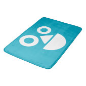 Spielbares Gesicht minimaler lustiger Blick Badematte (Schrägansicht)