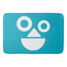 Spielbares Gesicht minimaler lustiger Blick Badematte