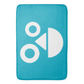 Spielbares Gesicht minimaler lustiger Blick Badematte (Vorderseite Vertikal)