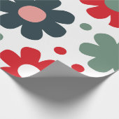 Spielbares Retro-Blume Muster Geschenkpapier (Ecke)