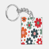 Spielbares Retro-Blume Muster Schlüsselanhänger (Vorderseite links)