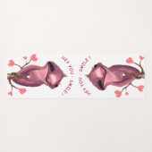 Spielbares Sloth Yoga Mat Smile - Ihr Text - Farbe Yogamatte (Rückseite (Horizontal))