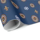 Spielbares Weihnachtswrapping Paper Geschenkpapier (Rolleneckpunkt)