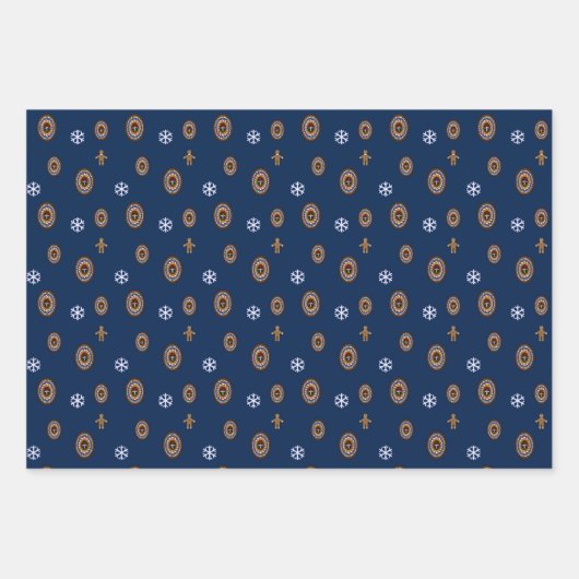 Spielbares Weihnachtswrapping Paper-Set Geschenkpapier Set (Vorderseite)