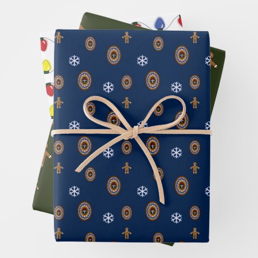 Spielbares Weihnachtswrapping Paper-Set Geschenkpapier Set (Beispiel)