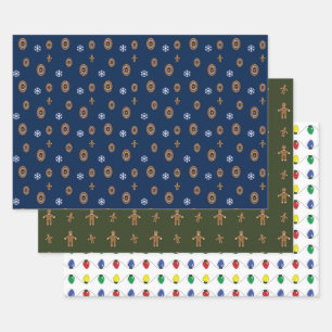 Spielbares Weihnachtswrapping Paper-Set Geschenkpapier Set