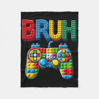 Spielbausteine Bruh Sagen Gamer Jungen Ziegel Fleecedecke
