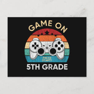 Spielbeginn 5. Klasse Gamer Rückkehr zur Schule Sc Postkarte