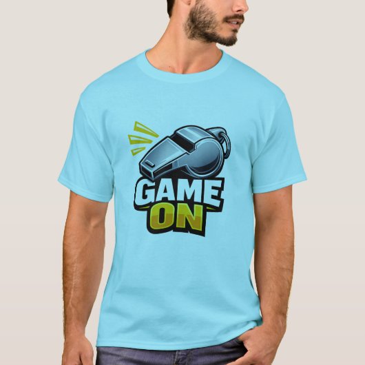 Spielbeginn Schiedsrichterpfiff T-Shirt (Vorderseite)