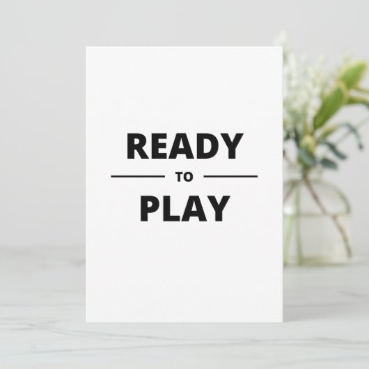 SPIELBEREIT EINLADUNG (Stehend Vorderseite)