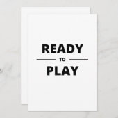 SPIELBEREIT EINLADUNG (Vorne/Hinten)