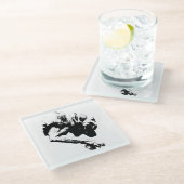 Spielbereit Glasuntersetzer (Schrägansicht)