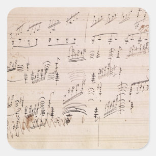 Spielberichtsbogen 'des Mondscheins Sonata Quadratischer Aufkleber