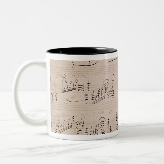 Spielberichtsbogen 'des Mondscheins Sonata Zweifarbige Tasse (Links)