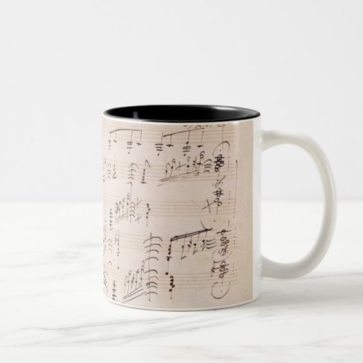 Spielberichtsbogen 'des Mondscheins Sonata Zweifarbige Tasse (Rechts)