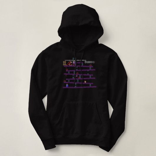 Spielbildschirm Donkey Kong Retro Arcade Hoodie (Design vorne)