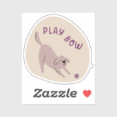 Spielbogen niedlicher illustrierter Hund bräunlich Aufkleber (Blatt)