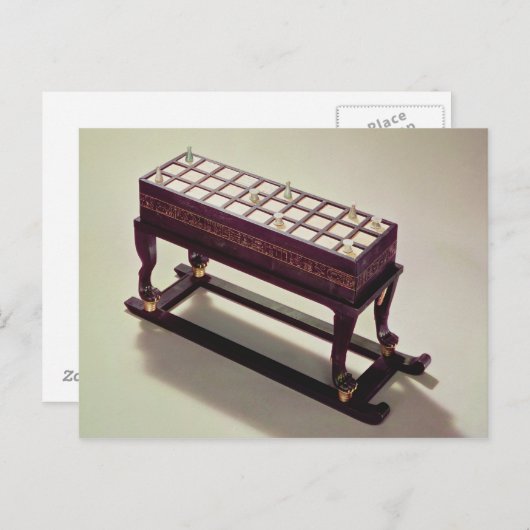 Spielbrett, aus dem Grab von Tutankhamun Postkarte (Vorne/Hinten)