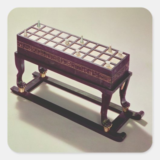 Spielbrett, aus dem Grab von Tutankhamun Quadratischer Aufkleber (Vorderseite)