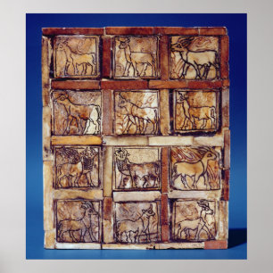 Spielbrett, Tiere des Feldes und des Waldes Poster