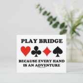 Spielbrücke, weil jede Hand ein Abenteuer ist Postkarte (Stehend Vorderseite)