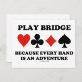 Spielbrücke, weil jede Hand ein Abenteuer ist Postkarte (Vorne/Hinten)