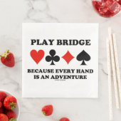 Spielbrücke, weil jede Hand ein Abenteuer ist Serviette (Beispiel)