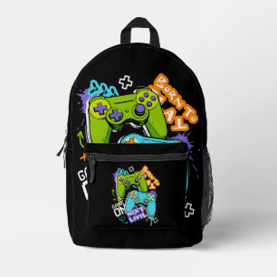 Spielcontroller Graffiti Gaming Born To Play Bedruckter Rucksack