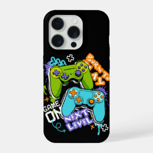 Spielcontroller Graffiti  Gaming Born To Play  iPhone 15 Pro Hülle
