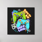 Spielcontroller Graffiti Gaming Born To Play Leinwanddruck (Vorderseite)