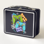Spielcontroller Graffiti Gaming Born To Play Metall Brotdose (Vorderseite)
