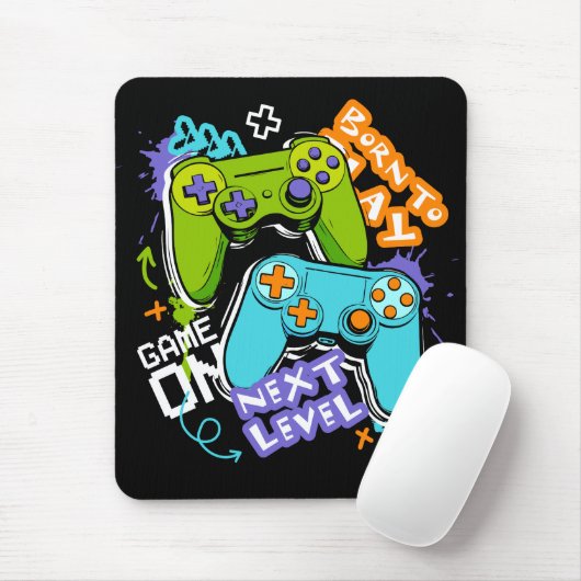 Spielcontroller Graffiti  Gaming Born To Play  Mousepad (Mit Mouse)