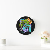 Spielcontroller Graffiti Gaming Born To Play Runde Wanduhr (Zuhause)
