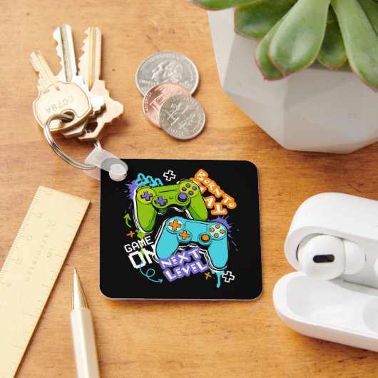 Spielcontroller Graffiti  Gaming Born To Play  Schlüsselanhänger (Schreibtisch)