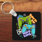 Spielcontroller Graffiti  Gaming Born To Play  Schlüsselanhänger (Vorderseite)