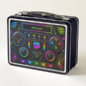 Spielcontroller Kinder Neon-Spielpanel Metall Brotdose (Rückseite)