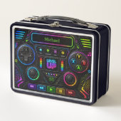 Spielcontroller Kinder Neon-Spielpanel Metall Brotdose (Vorderseite)